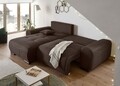 Coltar extensibil, Alvi, cu sezlong reversibil, 267 x 91 x 185 cm, espresso