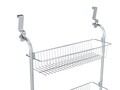 Etajera suspendabila Chrome, Wenko, 50x14x109 cm, metal/plastic PVC, argintiu lucios/gri