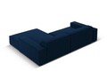 Coltar modular dreapta 3 locuri, Jodie, Micadoni Home, BL, 224x166x70 cm, catifea, albastru regal