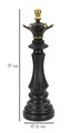 Statueta decorativa / Piesa de sah Regina, Black Queen, Mauro Ferretti, Ø12 x 37 cm, polirasina, negru/auriu