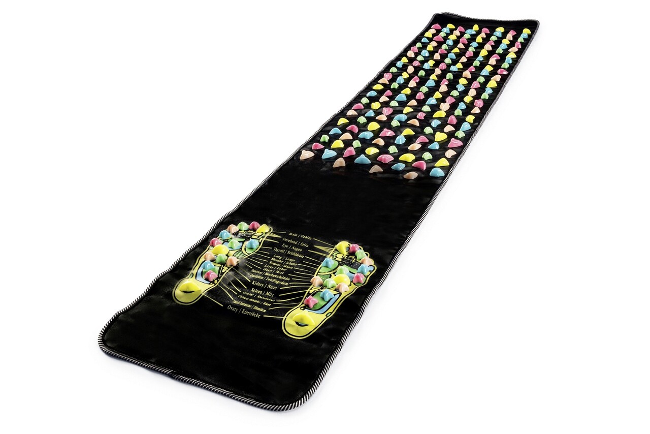 Covor pentru masaj Maximex, Reflexology, 175x35x0.6 cm, poliester, multicolor