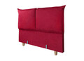 Pat matrimonial, Stockholm, Pillows E, 140x200 cm, saltea tip Pocket, topper memory, Rosu