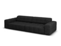 Canapea 4 locuri, Jennifer-140, Micadoni Home, 244x102x70 cm, tesatura chenille din poliester, negru