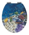 Capac de toaleta Fish, Wenko, 38x44.5 cm, MDF, multicolor