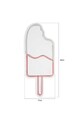 Decoratiune luminoasa LED, Ice Cream, Benzi flexibile de neon, DC 12 V, Alb/Roz