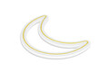 Decoratiune luminoasa LED, Crescent, Benzi flexibile de neon, DC 12 V, Galben