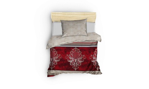 Lenjerie de pat pentru o persoana (DE), Azra - Claret Red, Cotton Box, Bumbac Satinat