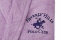 Halat de baie unisex, Beverly Hills Polo Club, 100% bumbac, L/XL, lila