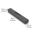 Dispenser pentru folie aluminiu, Wenko, Perfect Cutter L, 38 x 5.2 x 6.7 cm, plastic/inox, antracit