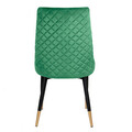 Scaun Logan, Homla, 44x44x92 cm, metal/catifea din poliester, verde