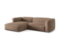 Coltar modular stanga 2 locuri, Martina-120, Micadoni Home, 283x176x75 cm, catifea, bej inchis