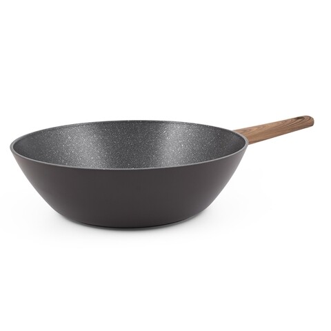 Tigaie wok Luigi Ferrero, Brugge FR-2809WH, Ø 28 cm, aluminiu forjat/invelis marmura