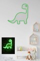 Decoratiune luminoasa LED, Dino the Dinosaur,  Benzi flexibile de neon, DC 12 V, Verde