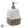 Dozator pentru detergent de vase cu suport pentru burete Urbana, Versa, 11.2x9.8x19 cm, ceramica