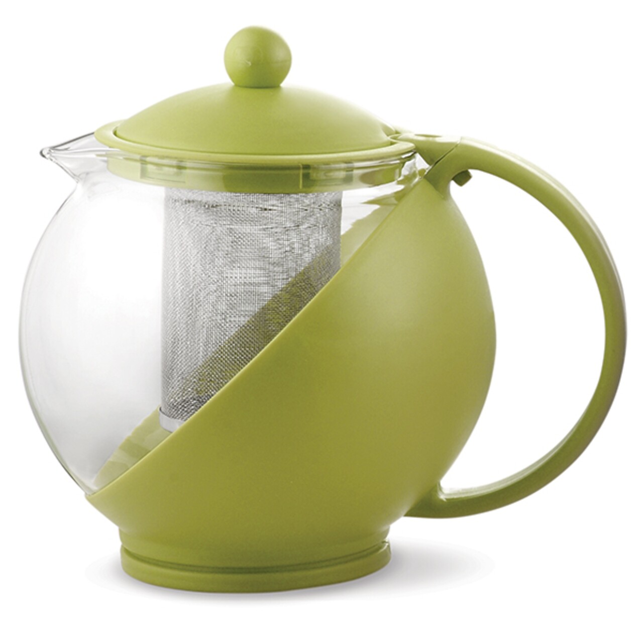 Ceainic cu infuzor Luigi Ferrero, FR-8125JS, sticla temperata/inox, 1.25 L, verde