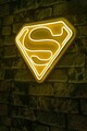 Decoratiune luminoasa LED, Superman,  Benzi flexibile de neon, DC 12 V, Galben