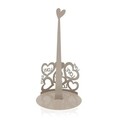 Suport rola servetele Cozy Hearts, Versa, 15 x 15 x 30 cm, metal, gri