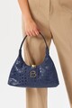 Geanta, Lucky Bees, 505 Croco Dark Blue, piele ecologica, bluemarin