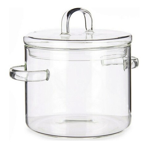 Caserola cu capac Transparent, Vivalto, 1.4 L, sticla borosilicata