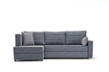 Coltar extensibil pe stanga Ece, Balcab Home, 242x90x88 cm, lemn, gri