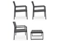 Set mobilier de gradina 4 piese Kallen, Bizzotto, aluminiu/textilena 2x1, carbune