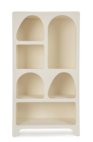 Biblioteca Creamy, Bizzotto, 56x36x105.5 cm, MDF, alb