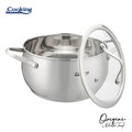 Oala cu capac 3.3 L, ORIGINI by Chef Nicolai Tand, Cooking by Heinner, 20x11 cm, inox/sticla termorezistenta, argintiu