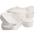 Set 6 vase pentru cuptor, Maxwell & Williams, White Basics Chef Bakeware, portelan, alb