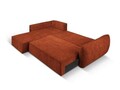 Coltar extensibil stanga 4 locuri, Kaelle, Micadoni Home, BL, 252x165x87 cm, poliester chenille, caramiziu