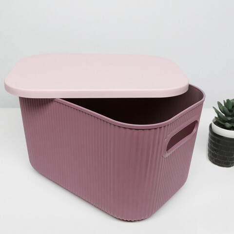 Organizator de birou, Lova, 968HBR1118, Plastic, Damson / Roz