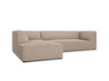 Coltar stanga 4 locuri, Ruby, Micadoni Home, BL, 273x180x69 cm, poliester, bej inchis