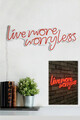 Decoratiune luminoasa LED, Live More Worry Less, Benzi flexibile de neon, DC 12 V, Rosu