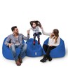 Fotoliu puf, Bean Bag, Ferndale, 100 cm, poliester impermeabil, albastru inchis