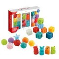 Set jucarii senzoriale pentru dentitie, 3 in 1 Baby, HE0231, 6M+, silicon alimentar, multicolor