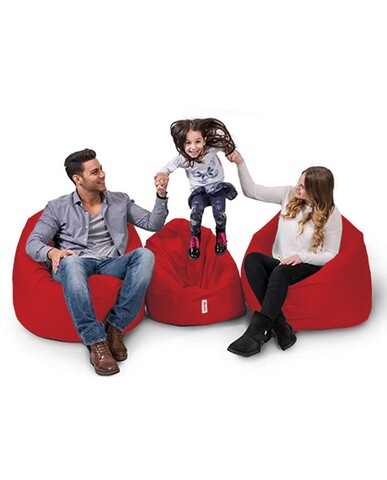 Fotoliu puf, Bean Bag, Ferndale, 100 cm, poliester impermeabil, rosu