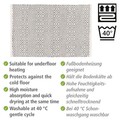 Covoras de baie Rug Abai, Wenko, 50x80x0.8 cm, plastic/poliester, gri/alb