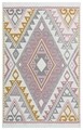 Covor Kilim cu 2 fete, Arya 08 Pink/Yellow, Baketo, 100% bumbac reciclat, 120x180 cm