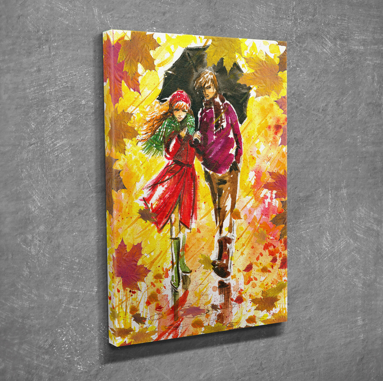 Tablou decorativ, DC096, Canvas, 30 x 40 cm, Multicolor
