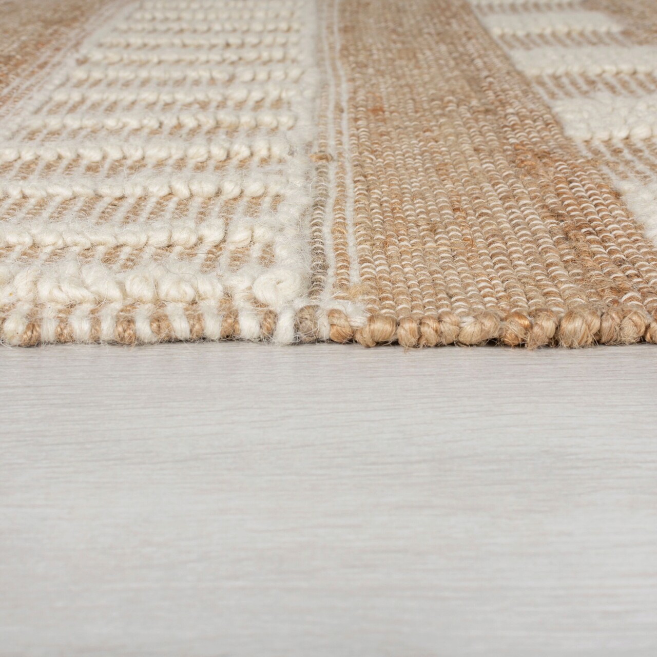 Covor Medina Jute Natural/Ivory, Flair Rugs, 160x230 cm, iuta/lana, natural/ivoriu