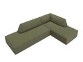 Coltar dreapta 4 locuri, Ruby, Micadoni Home, BL, fara cotiera, 273x180x69 cm, velur, verde