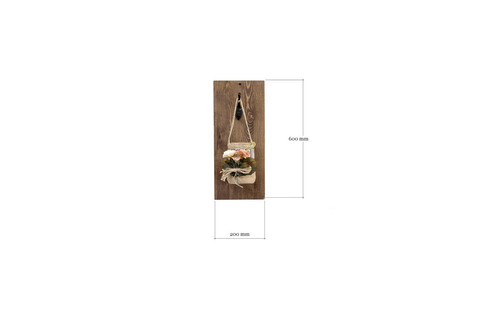 Decoratiune de perete, Filo, 50x20 cm, 50% lemn de molid/50% sticla, Lemn / Nuc