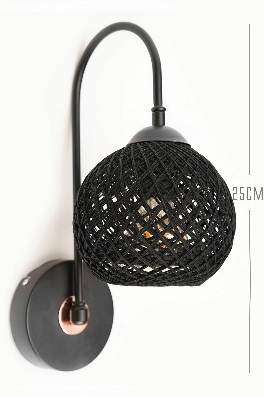 Aplica de perete, Hmy Design, 687HMY1811, Metal, Negru