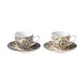 Set 2 cesti cu farfurie pentru cafea, Le Primizie, Brandani, Ø11.5x5 cm, portelan