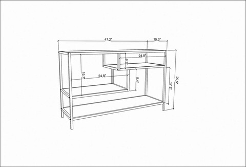 Comoda TV, Retricy, Robbins, 120x39x75 cm, PAL, Aur / Stejar