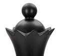 Statueta decorativa / Piesa de sah Regina, Black Queen, Mauro Ferretti, Ø15 x 50 cm, polirasina, negru/auriu