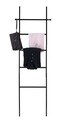 Suport pentru prosoape de baie, Wenko, Ladder Loft, 33 x 170 x 43 cm, bambus, negru