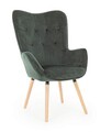 Scaun Juliet, Bizzotto, 68 x 76 x 105 cm, lemn de fag/catifea, verde inchis