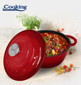 Oala cu capac Red Line, Cooking by Heinner, 24x11.5 cm, 4 L, fonta/inox, rosu