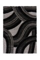 Covor Velvet Carved Grey/Black, Flair Rugs, 80x150 cm, poliester reciclat, gri/negru