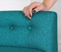 Taburet, Fluffe, 209FLF1338, Bumbac, Verde petrol